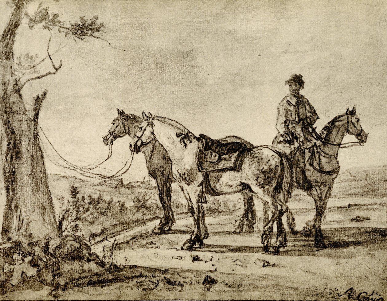 Três cavalos de Aelbert Cuyp