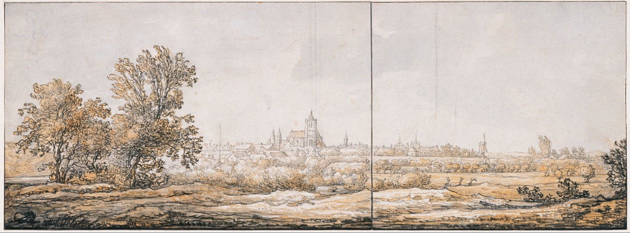 Vista de Arnhem do Sul, c. 1645 de Aelbert Cuyp
