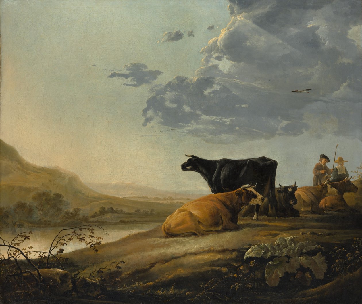 Jovens pastores com vacas, ca. 1655-60. de Aelbert Cuyp