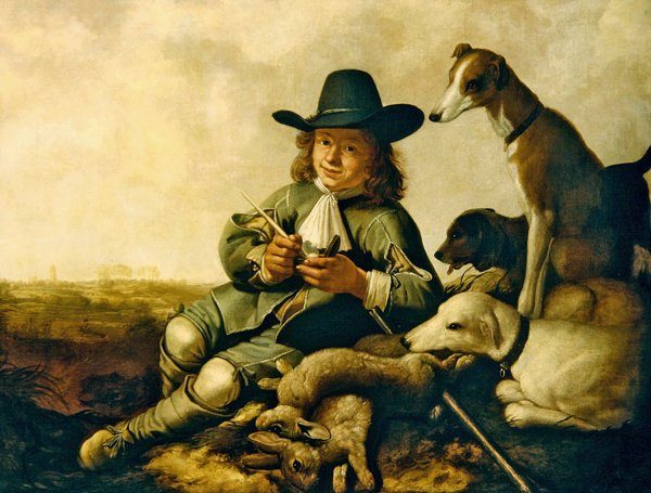 Jovem desportista (óleo sobre tela) de Aelbert Cuyp