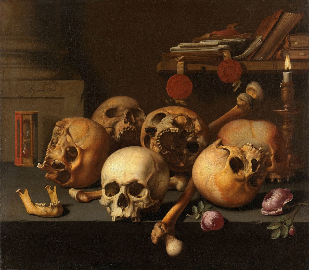 Vanits ainda vivos de Aelbert Jansz. van der Schoor