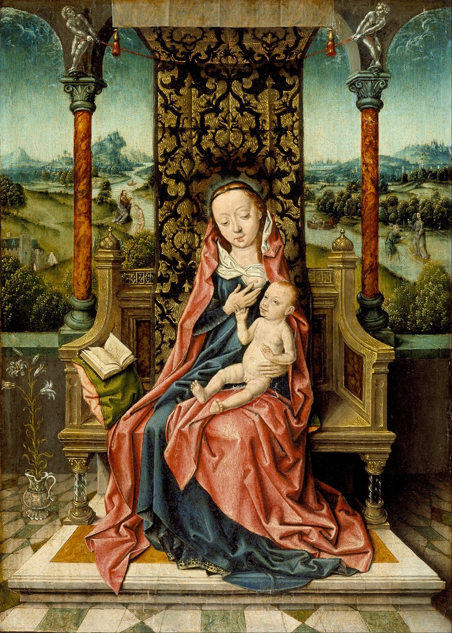 Madonna e criança entronada de Aelbrecht Bouts
