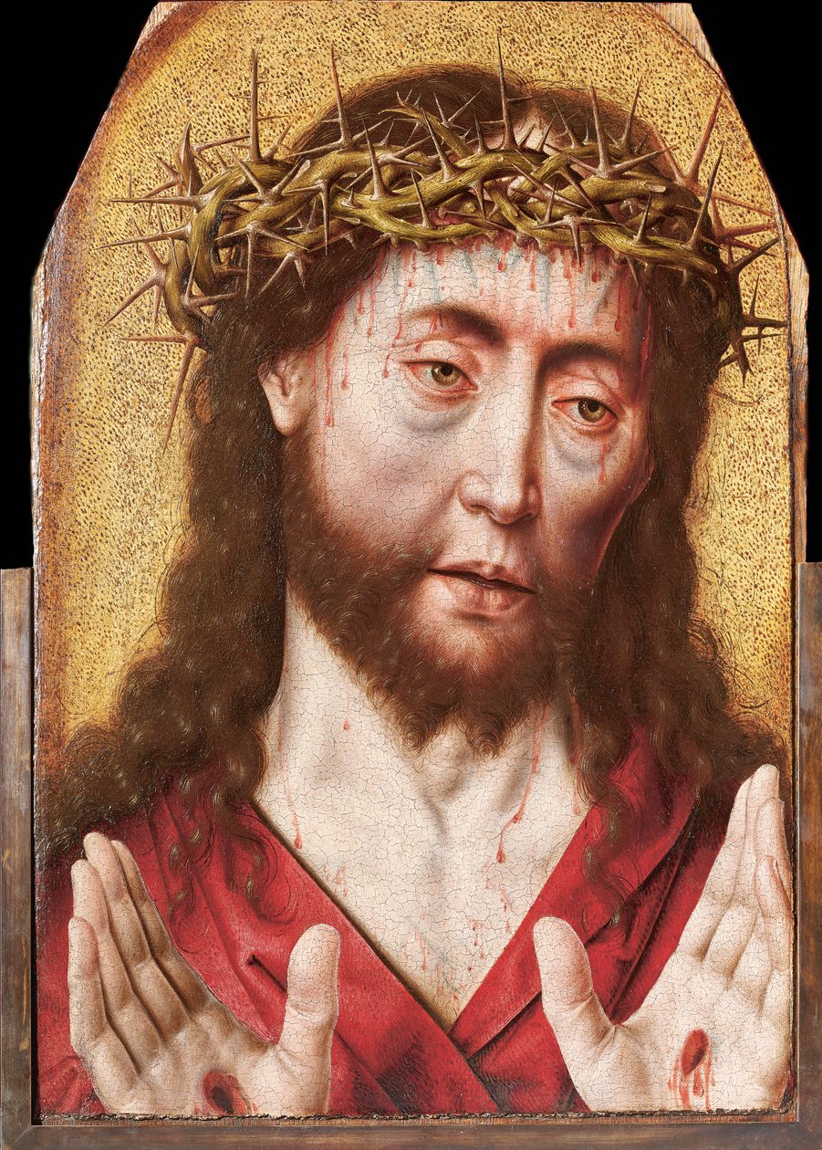 Cristo coroado com Thorns, c. 1495. de Aelbrecht Bouts