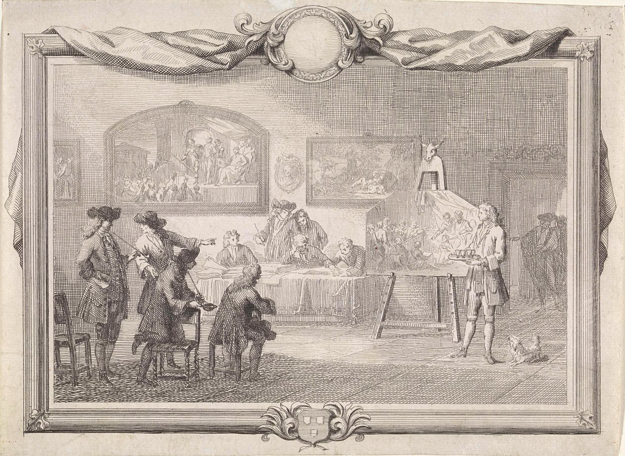 Guilda de São Lucas em Dordrecht, 1736 de Aert Schouman