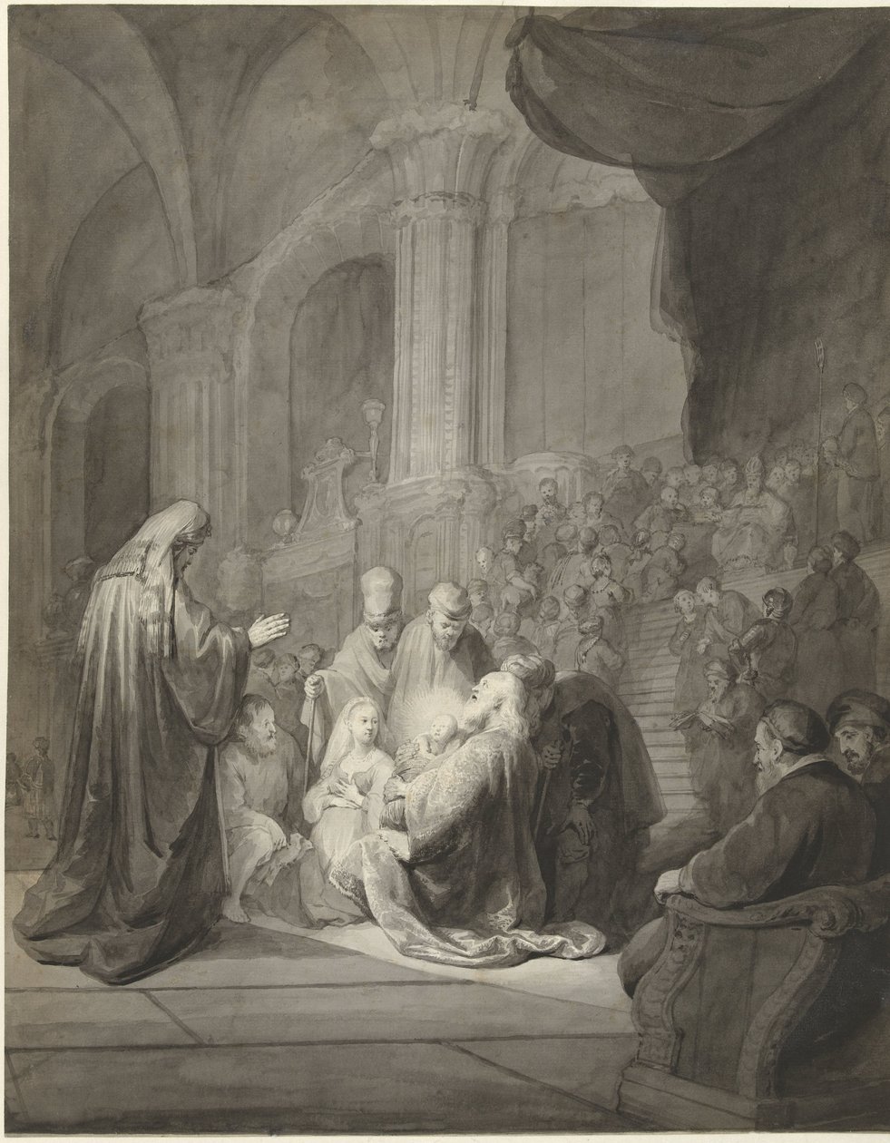 Simeão no templo de Aert Schouman