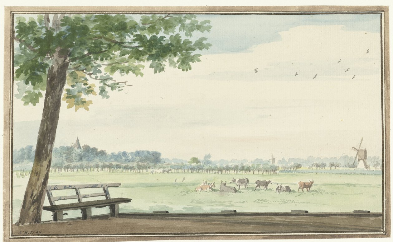 O Hamlet, De Lindt, em Zwijndrechtse Waard, perto de Meerdervoort de Aert Schouman