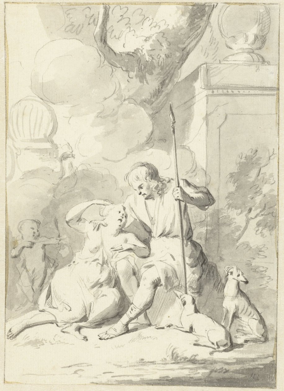 Vénus e Adonis (?) de Aert Schouman