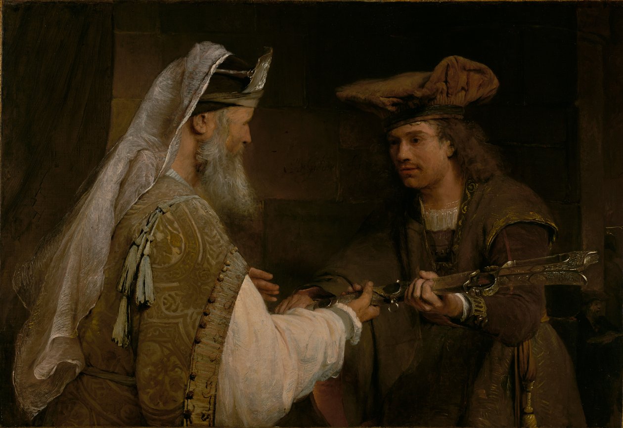 Aimeleque dá a espada de Golias a David de Aert de Gelder