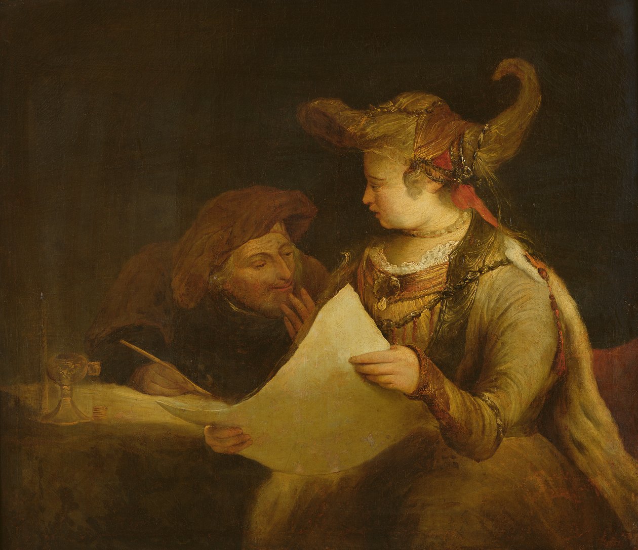Ester e Mordecai, c.1685 de Aernt de Gelder