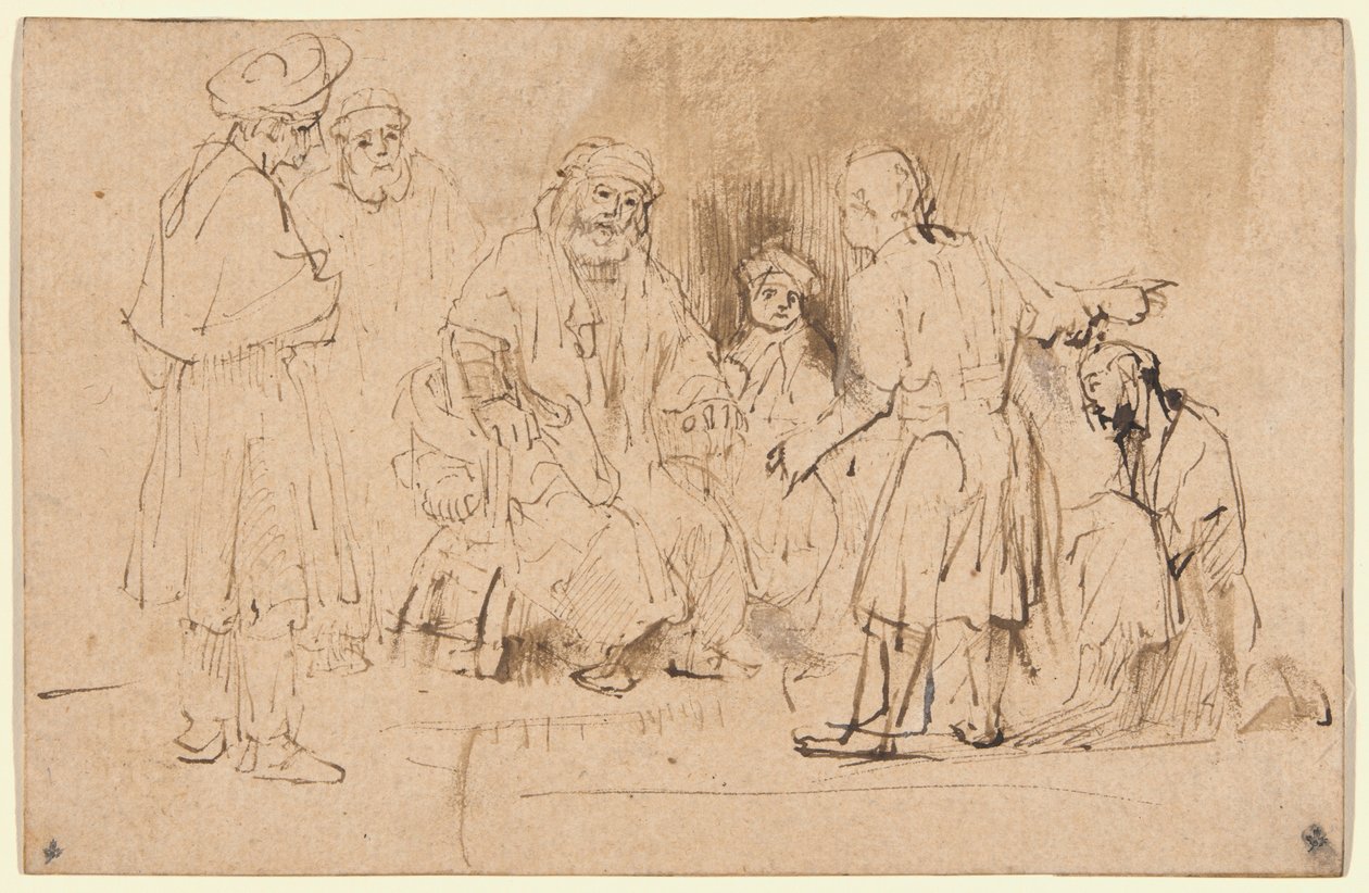 Jacob mostra o casaco manchado de sangue de Joseph de Aernt de Gelder