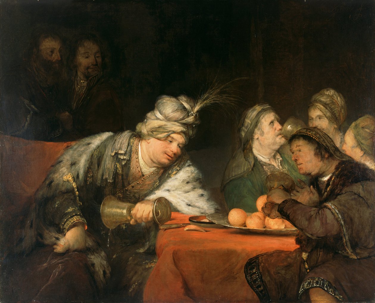 O banquete de Assuero, década de 1680 de Aernt de Gelder