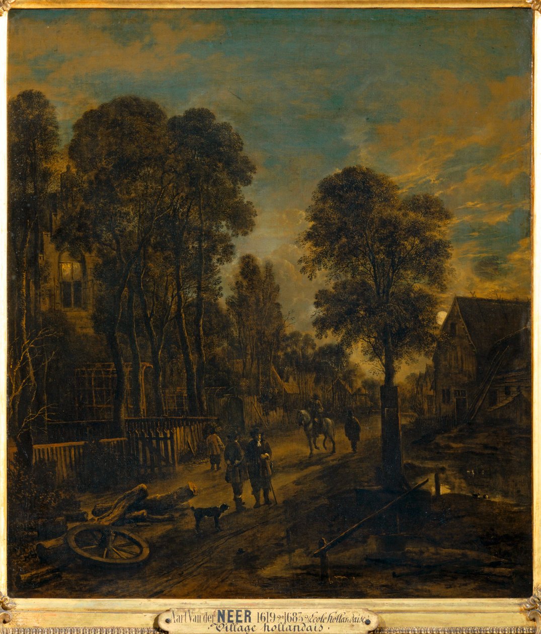 Aldeia atravessada por uma estrada ... de Aert van der (after) Neer