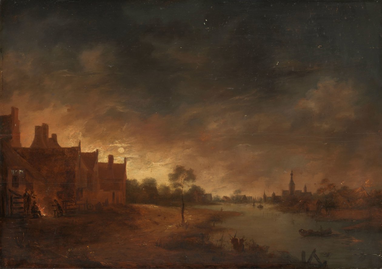 Vista do rio à luz da lua de Aert van der Neer (copy after)
