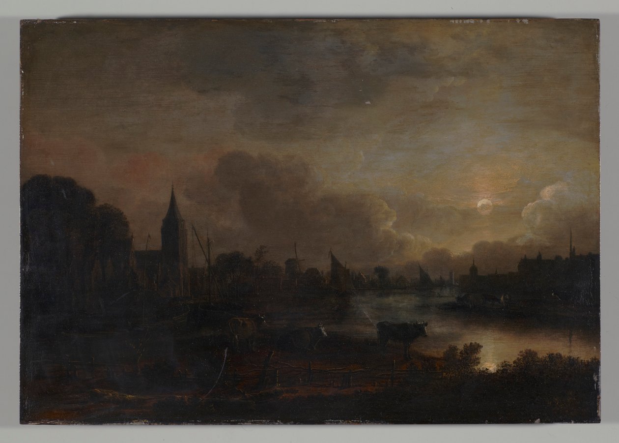 Paisagem ao luar de Aert van der Neer