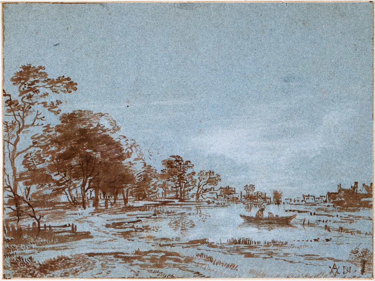 Paisagem fluvial ao luar de Aert van der Neer