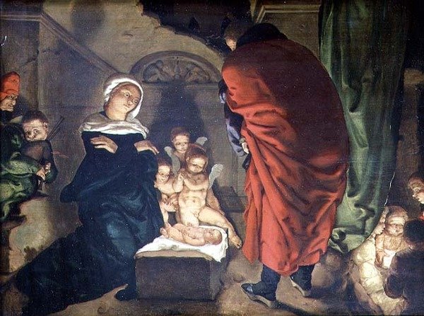 Natividade (óleo sobre tela) de Aertgen Claesz van Leyden