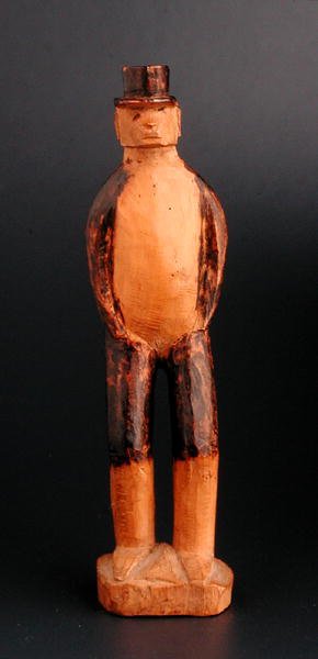 Figura permanente de um homem europeu, África do Sudeste, final do século XIX (madeira) de African