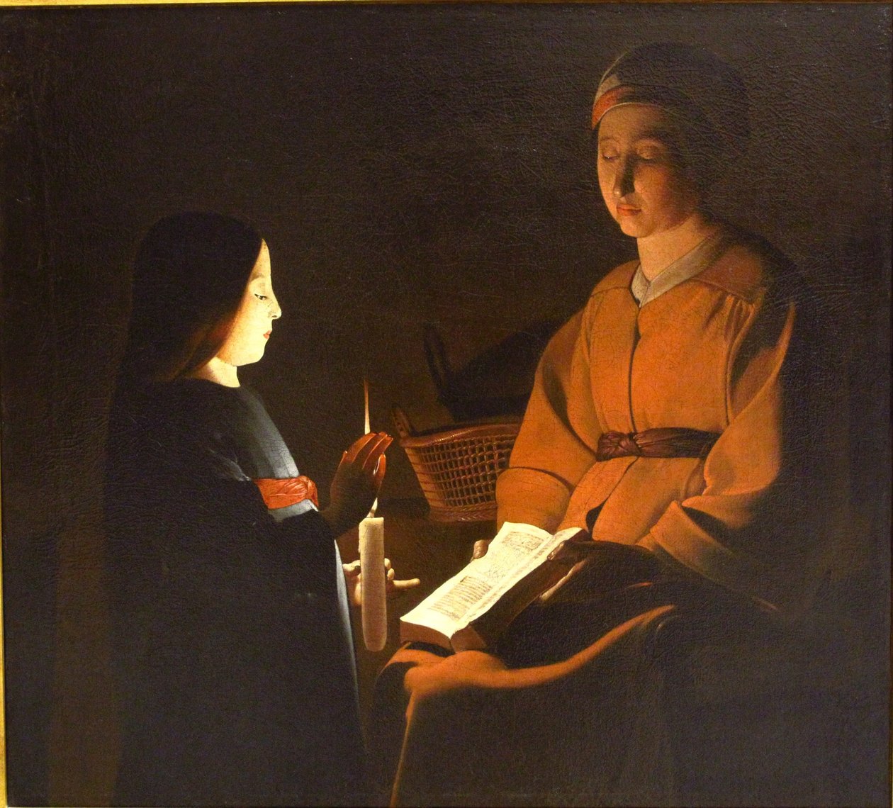 A educação da virgem de After Georges de La Tour