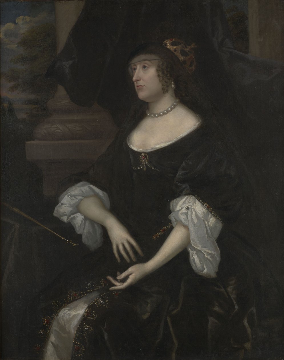 Retrato de Elizabeth Stuart, rainha da Boêmia (1596-1662) de After Gerard van Honthorst