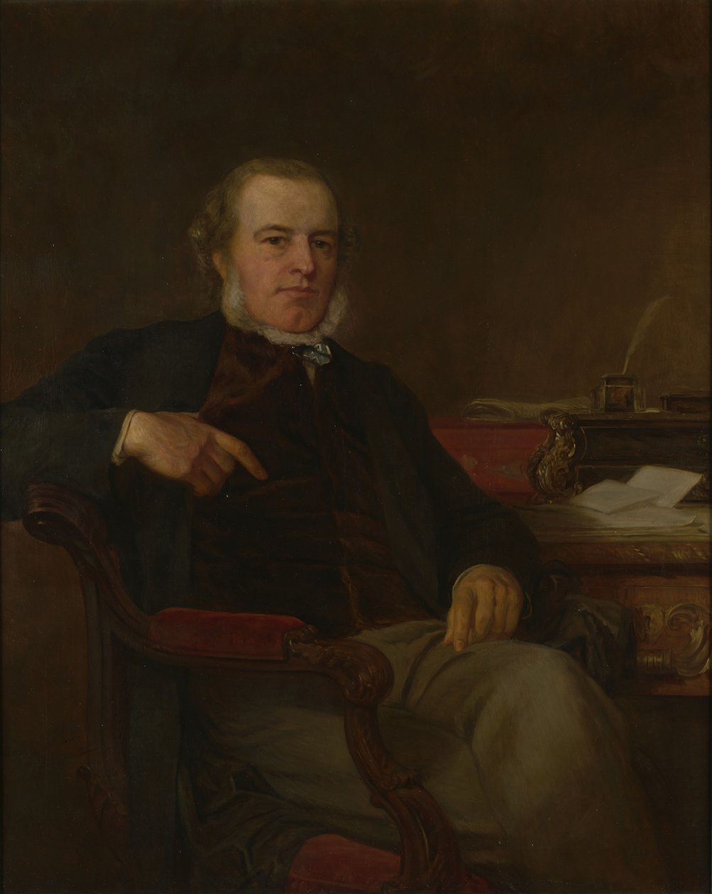 Retrato de Henry Bruce, 1º Barão Aberdare, político britânico e secretário do Interior (1815-1895) de After Henry Tanworth Wells