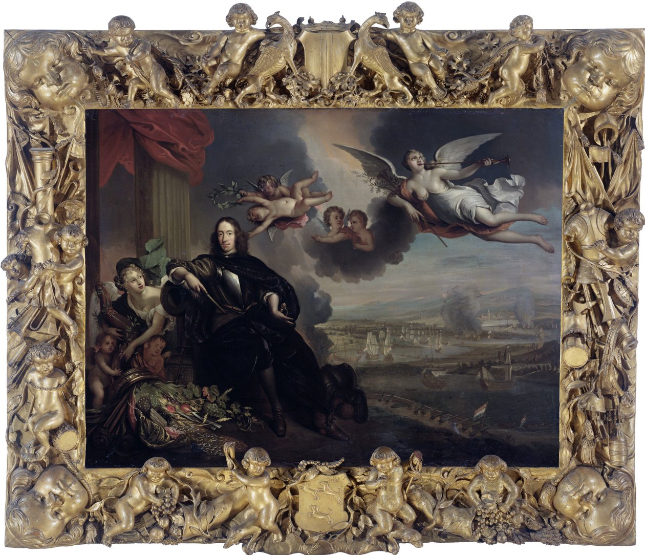 A apoteose de Cornelis de Witt, com o ataque a Chatham em segundo plano de After Jan de Baen