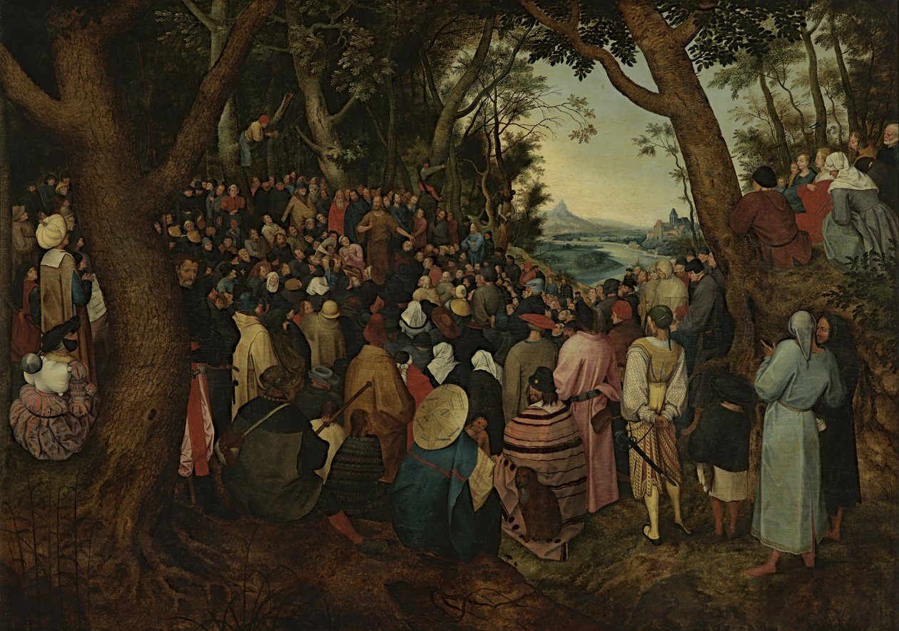 São João pregando para a multidão (cópia após Pieter Bruegel, o Velho) de After Pieter Brueghel the Elder