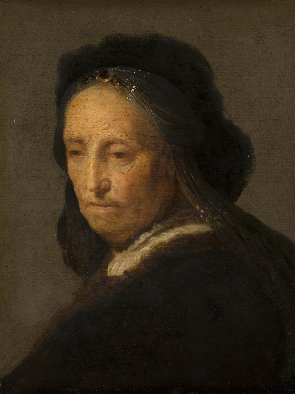 Estudo de uma mulher idosa de after Rembrandt van Rijn