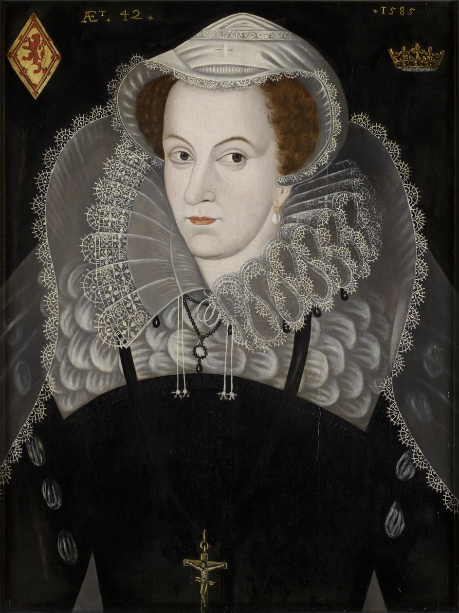 Retrato de Maria, Rainha dos Escoceses (1542-1587) de After Rowland Lockley