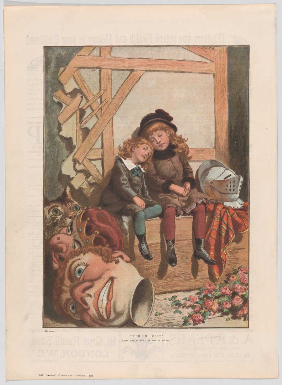 Tired Out, de The Graphic Christmas number, 7 de dezembro de 1885. de After Adrien Emmanuel Marie.