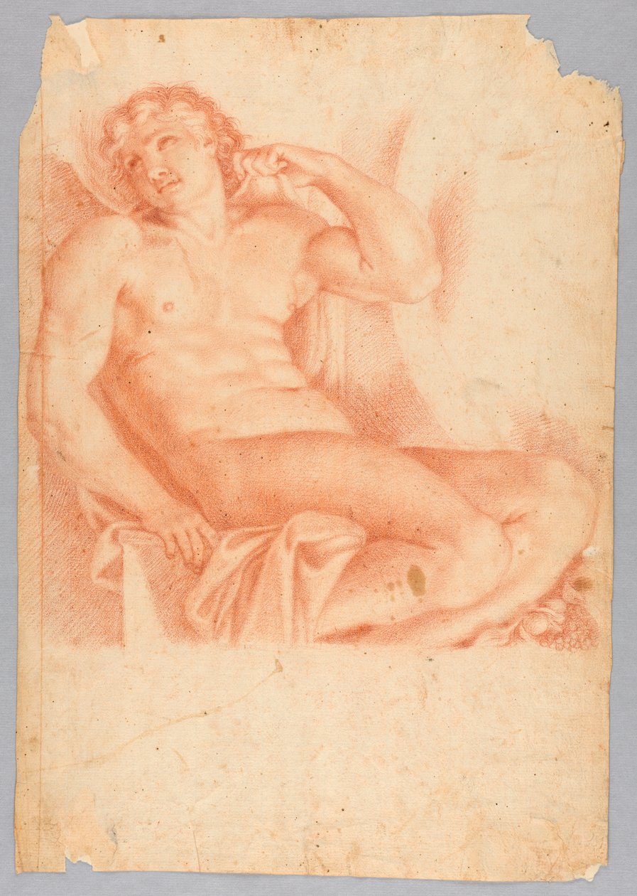 Escravo de Hero e Leander na Galleria Farnese, depois de Annibale Carracci de After Annibale Carracci