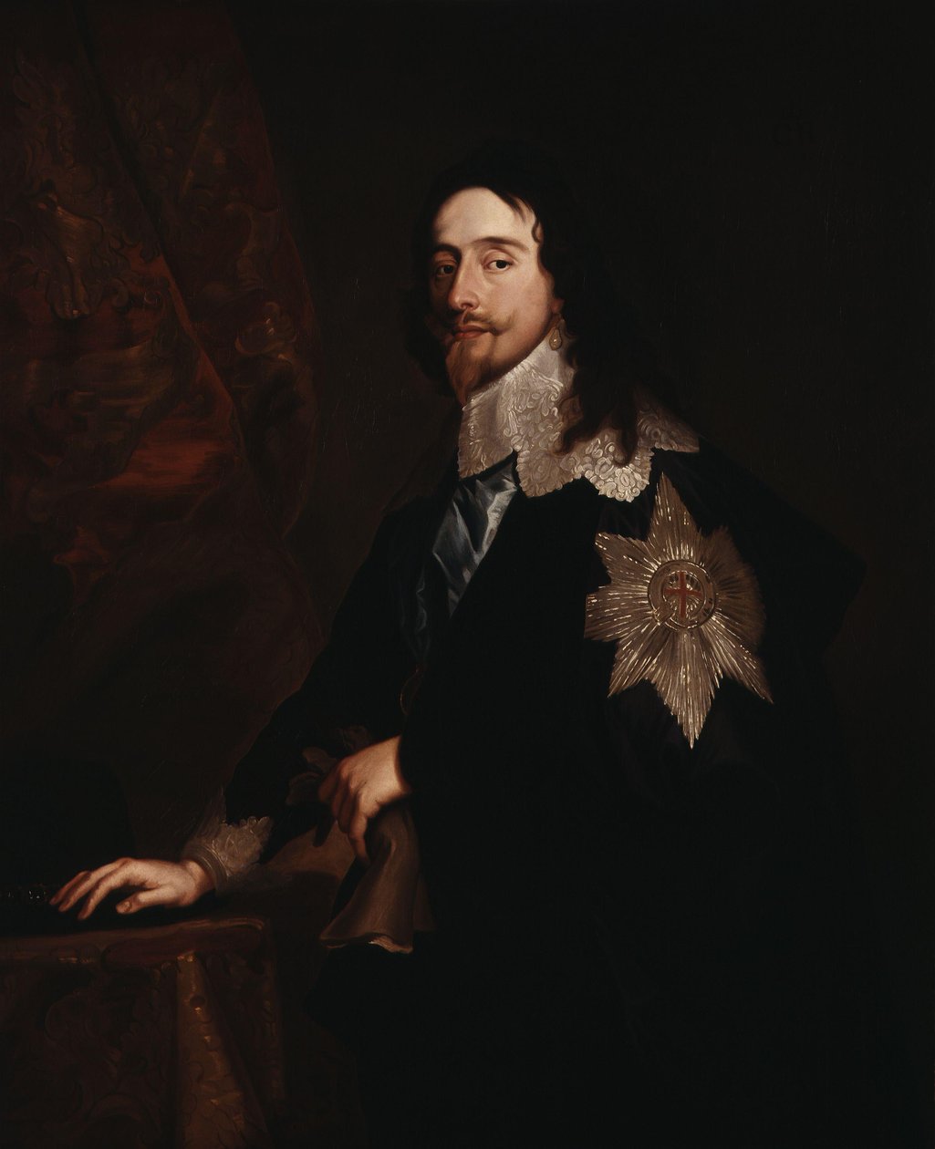 Retrato do rei Carlos I (1600-1649) de after Anthony van Dyck