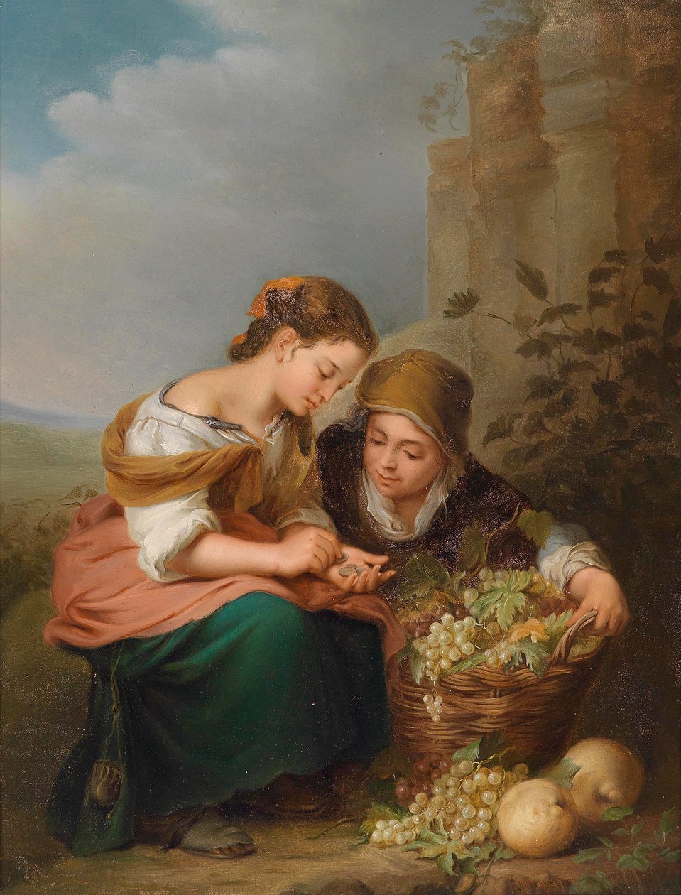 O pequeno vendedor de fruta de after Bartolome Esteban Murillo