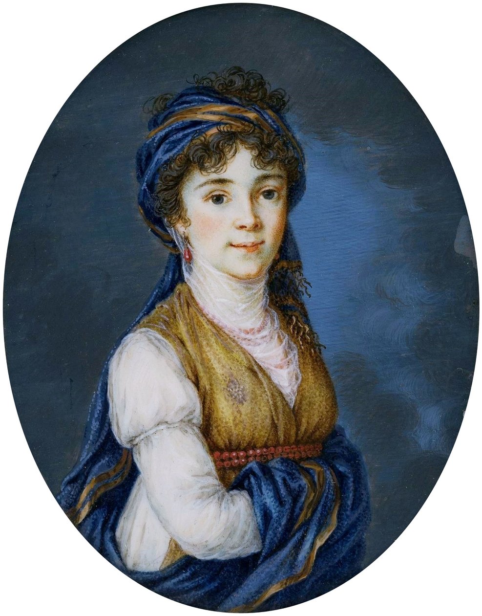 Polaco: Miniatura da princesa Anna Grigorievna Belosselsky-Belozersky (1773-1846). de after Élisabeth Louise Vigée Le Brun