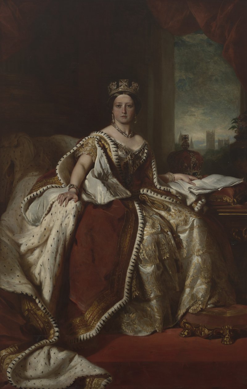 Rainha Vitória (1819-1901) de after Franz Xaver Winterhalter