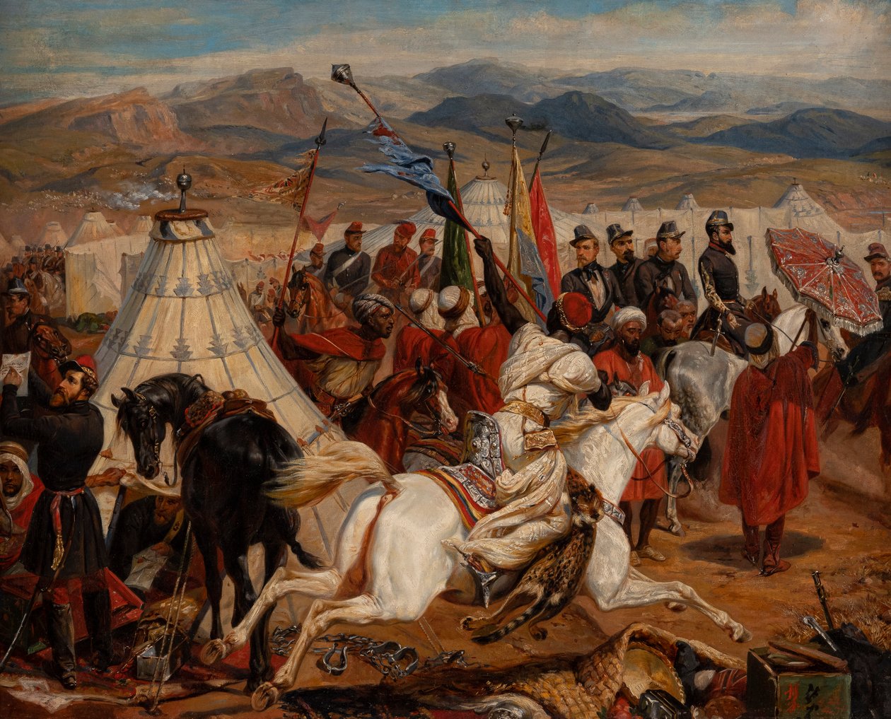 Horace Vernet (círculo) Batalha de Isly de after Horace Vernet