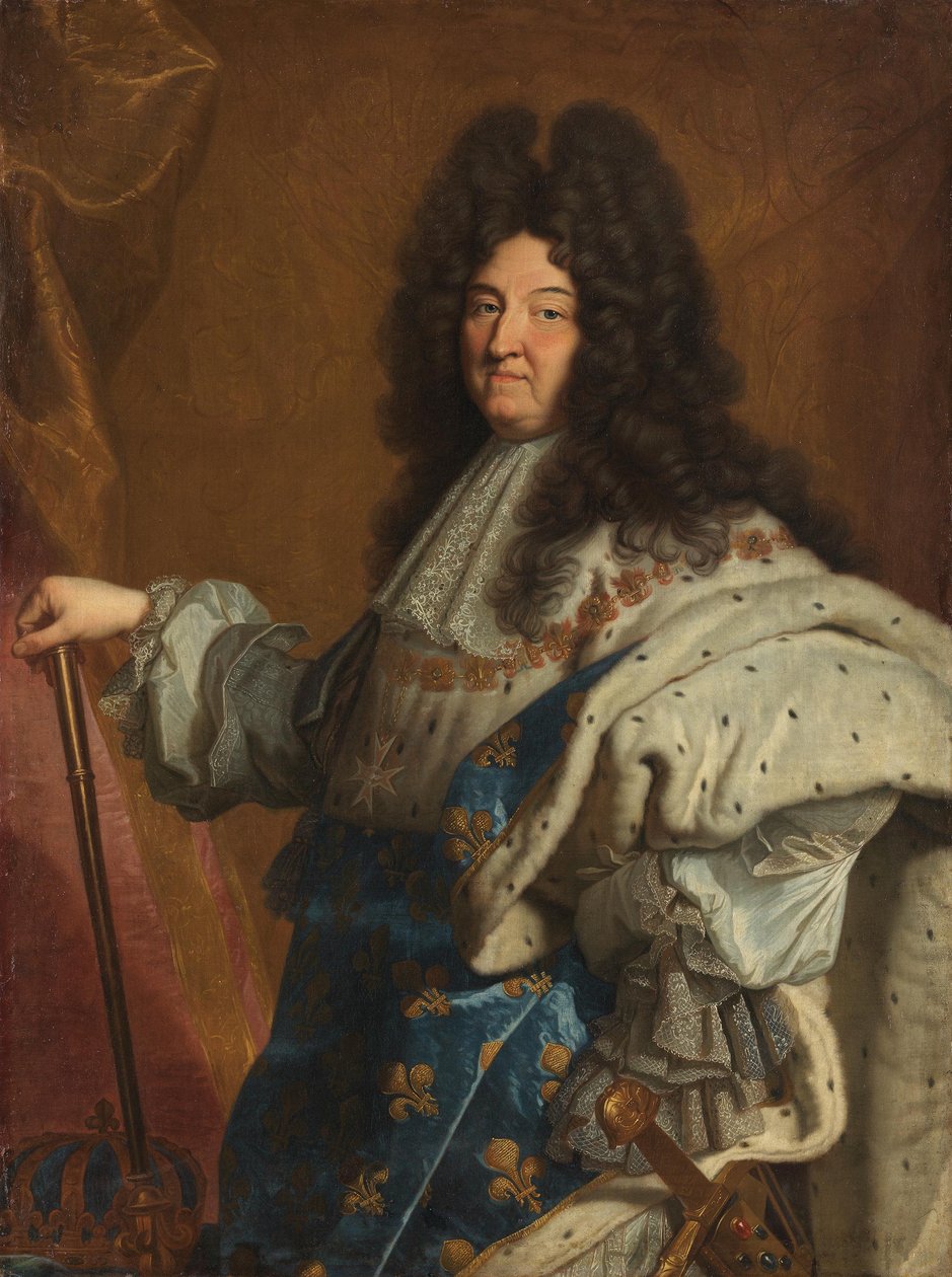 Alemão: Retrato de Luís XIV, Rei de França Retrato de Luís XIV, Rei de França de After Hyacinthe Rigaud