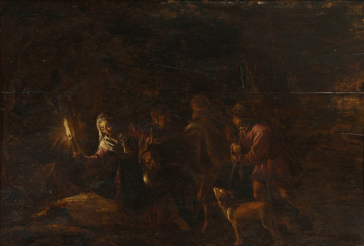 A fuga para o Egito de after Jacopo Bassano