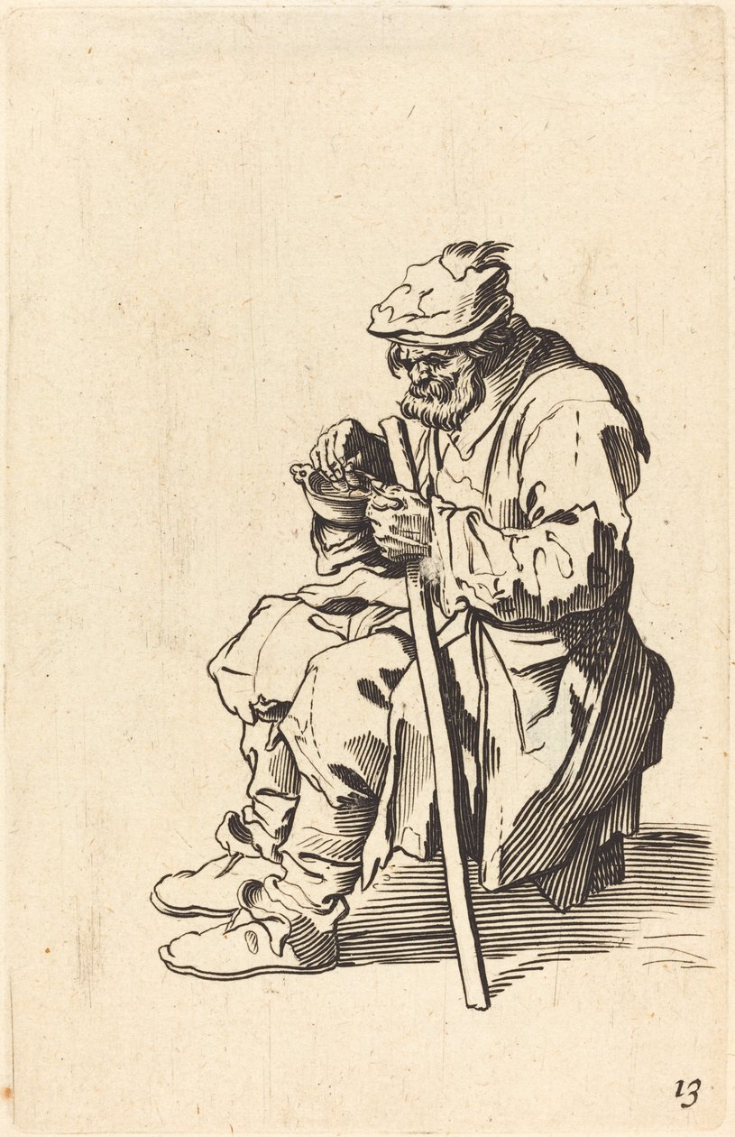 Comer Mendigo de After Jacques Callot