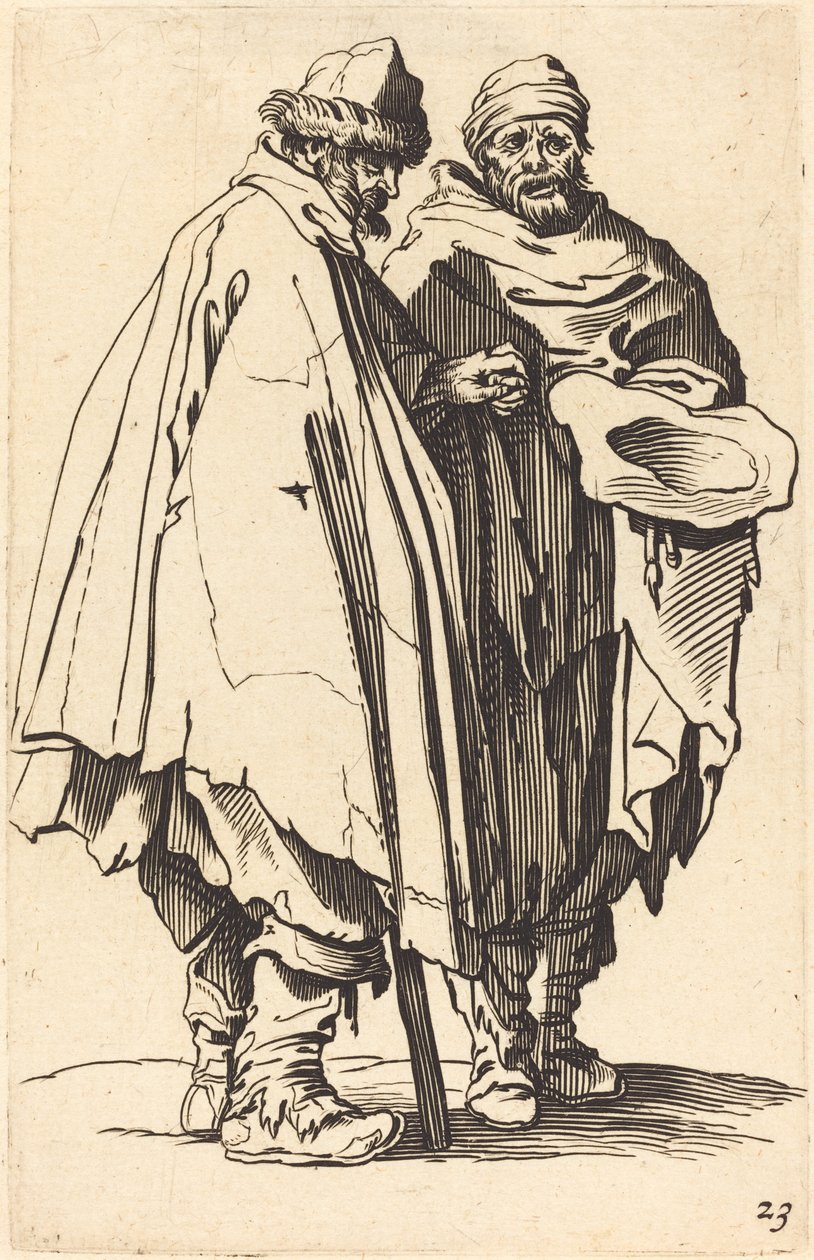Mendigo Cego e Companheiro de After Jacques Callot