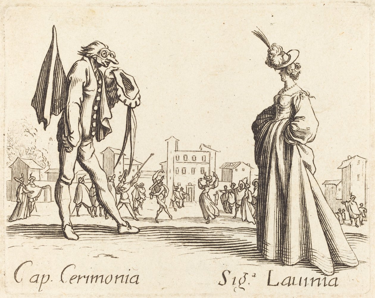 Cap. Cerimônia e Siga. Lavínia de After Jacques Callot