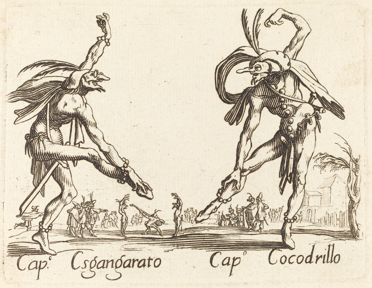 Boné. Esgangarato e Cap. Cocodrillo de After Jacques Callot