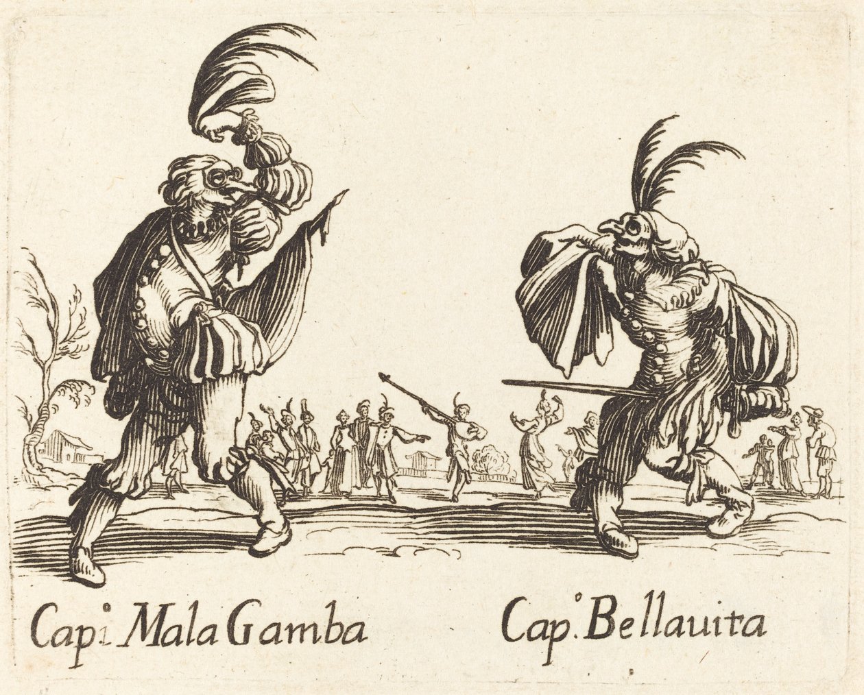 Cap. Mala Gamba e Cap. Bellavita de After Jacques Callot