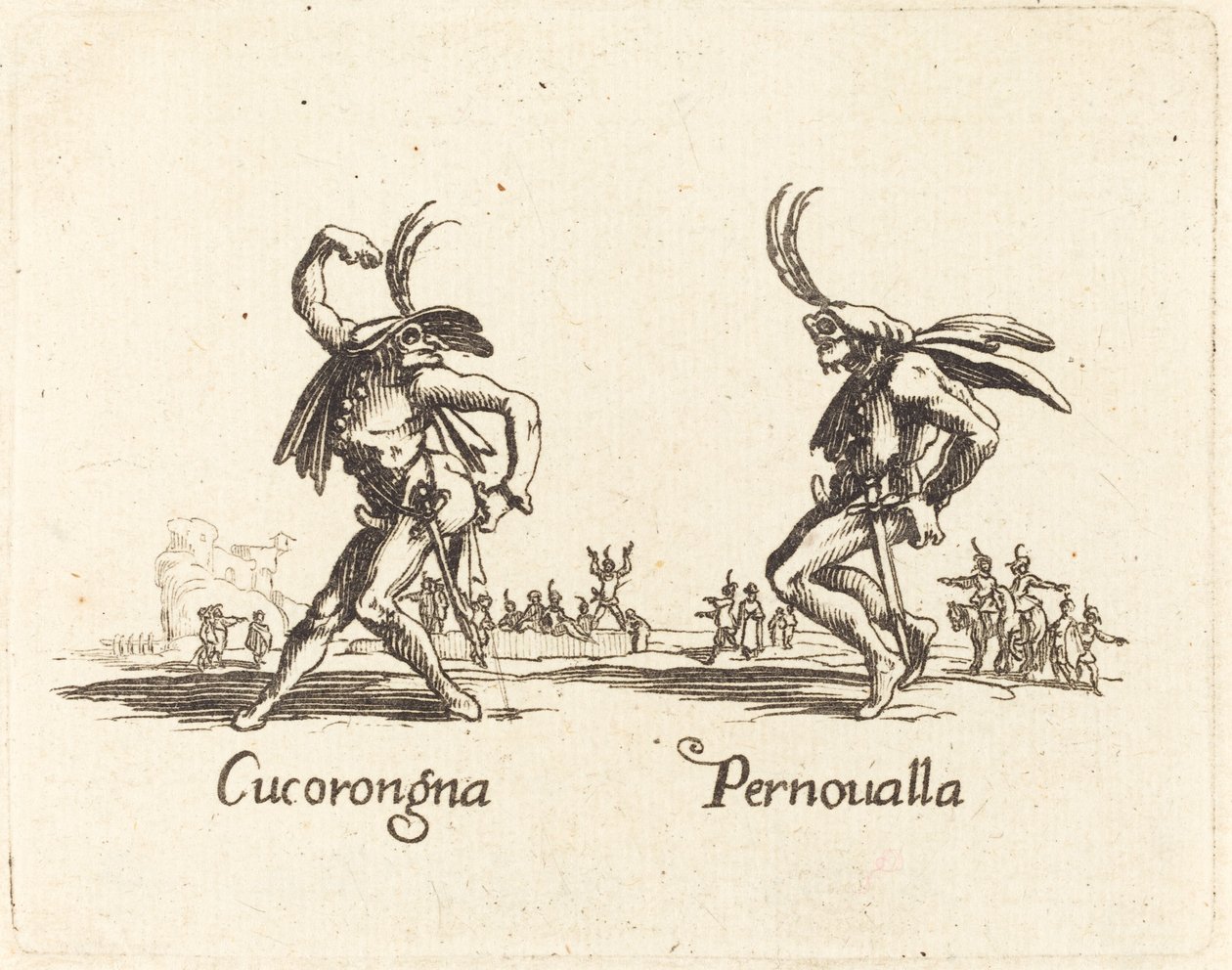 Cucorongna e Pernoualla de After Jacques Callot