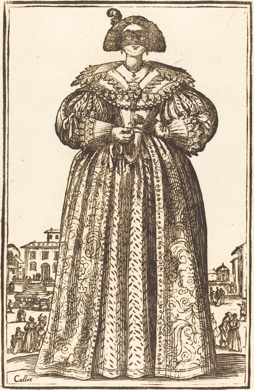 Mulher Nobre Mascarada de After Jacques Callot