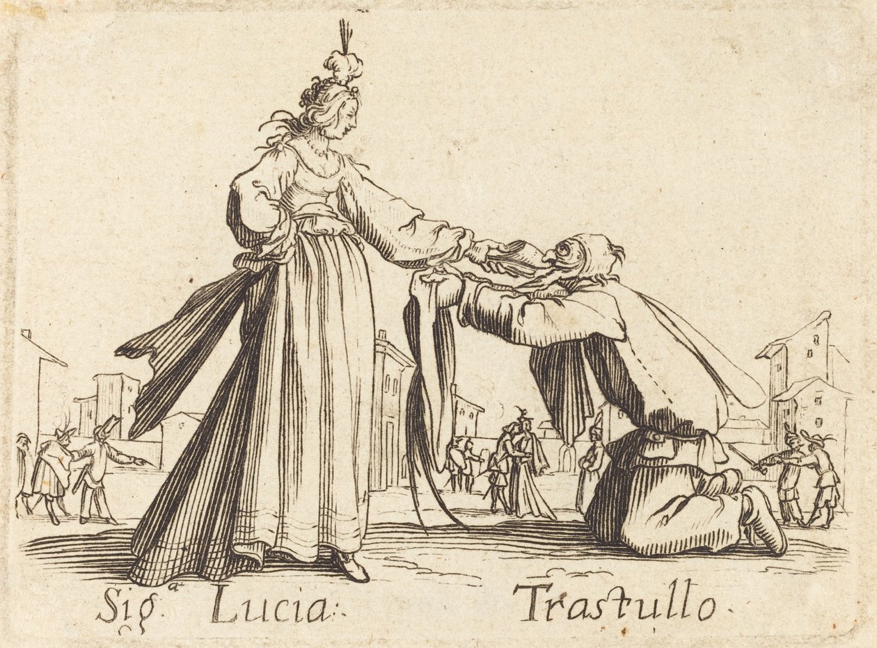 Signa. Lucia e Trastullo de After Jacques Callot