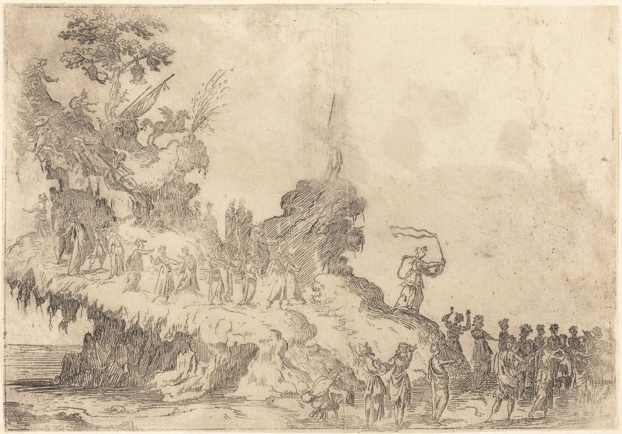 O flutuador do Monte Parnaso de After Jacques Callot