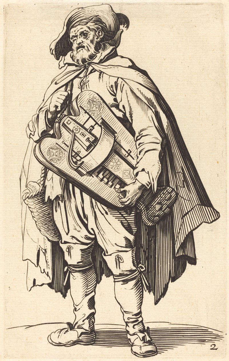 O jogador de Hurdy-Gurdy de After Jacques Callot