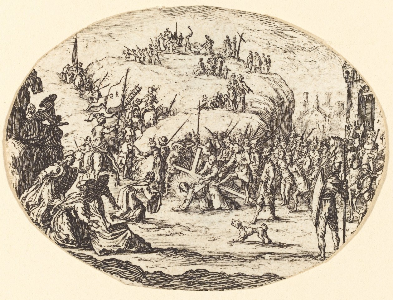 O pequeno carregamento da cruz de After Jacques Callot