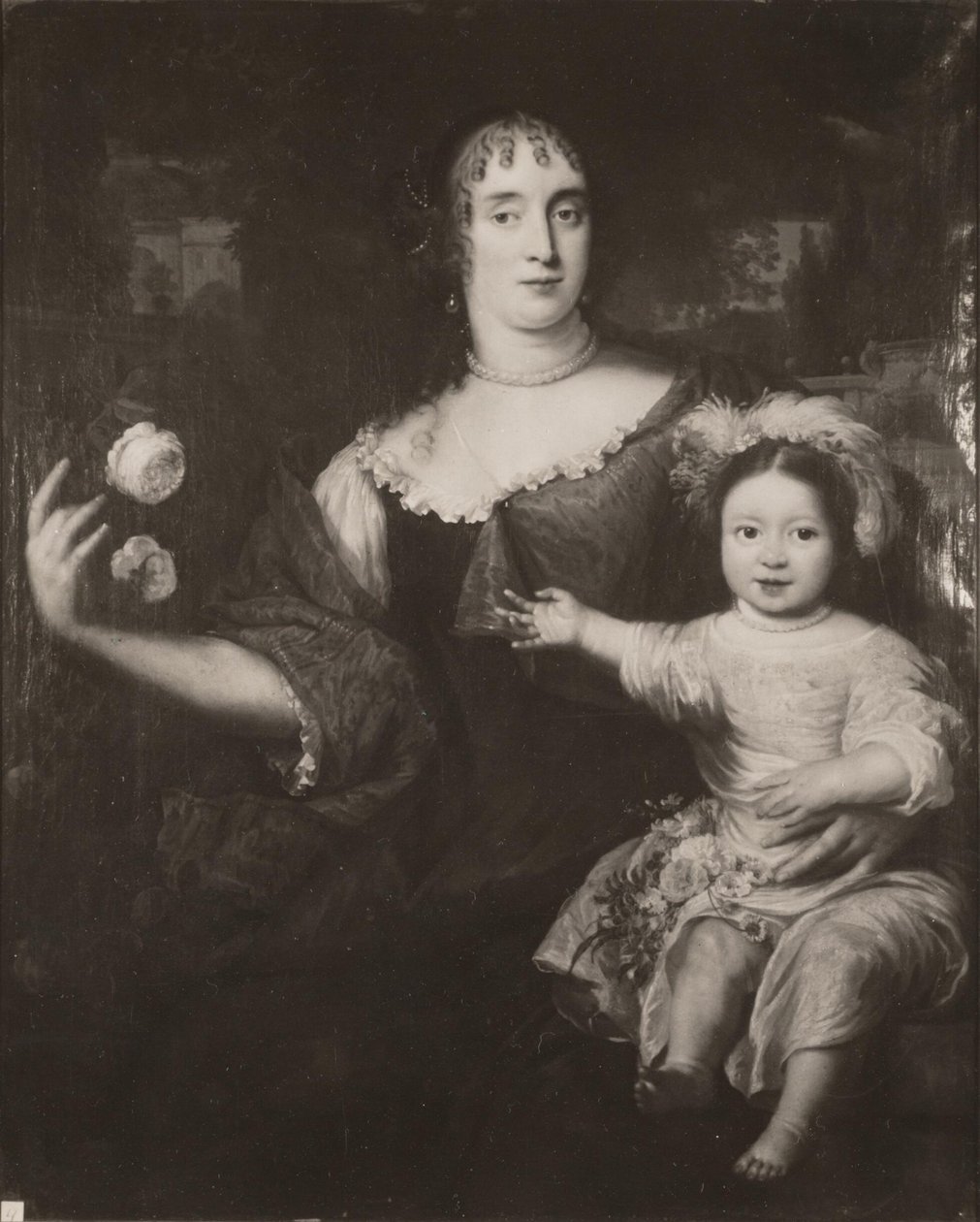 Retrato duplo de Maria van Berckel (1631-1796) e da sua filha de After Jan de Baen