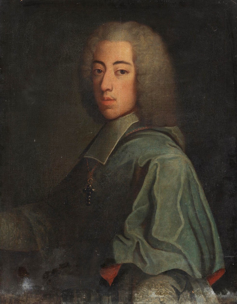 Alemão: Retrato de Johann Theodor (1703-1763), filho do Eleitor Max Emanuel da Baviera Johann Theodor da Baviera, filho de Maximiliano II Emanuel de After Joseph Vivien
